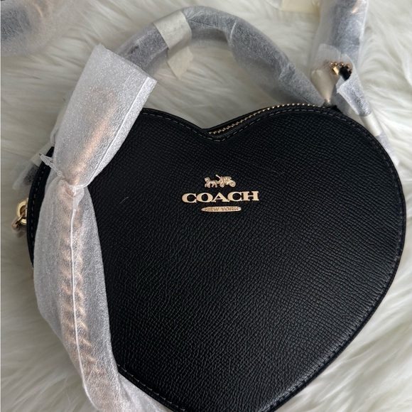 Coach Heart-Shaped Black Crossbody Bag - Picture 9 of 12